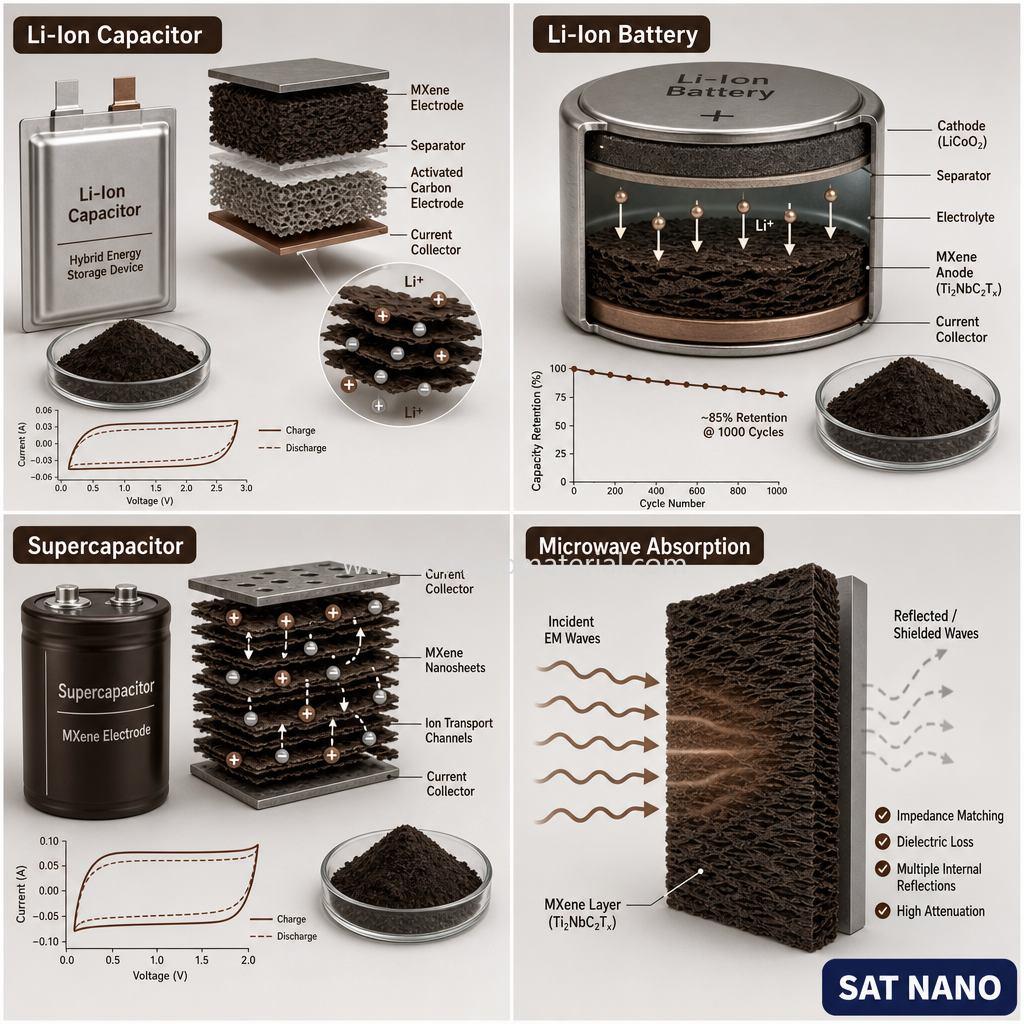 Multilayer Titanium Niobium Carbide Ti2NbC2Tx MXene powder