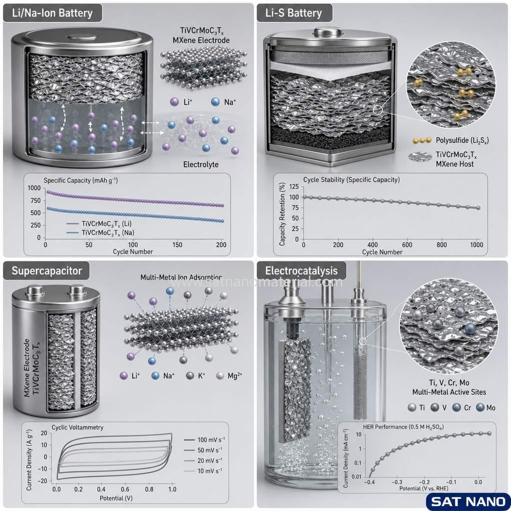 High Entropy Alloy Single layer TiVCrMoC3 MXene powder