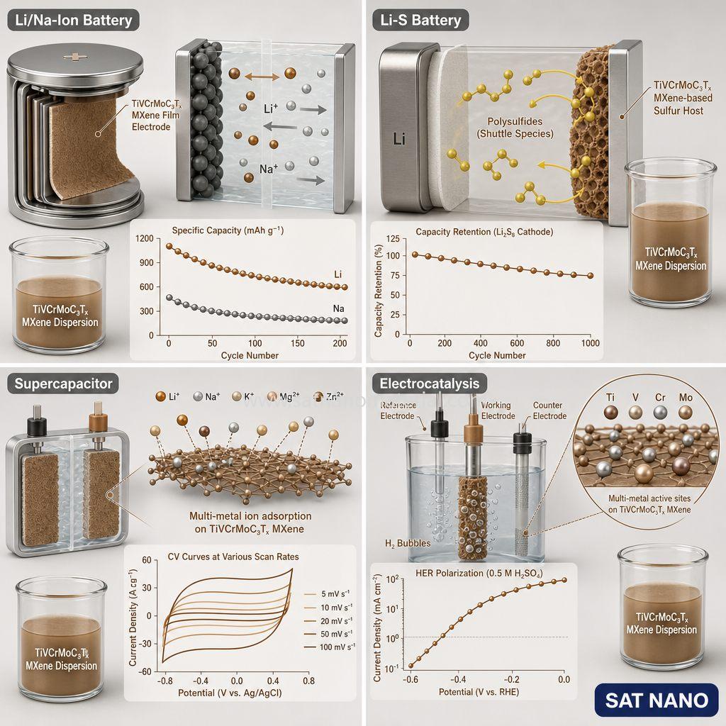 High Entropy Alloy Single layer TiVCrMoC3 MXene dispersion